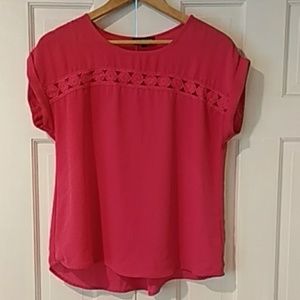 Papermoon Jonie Crochet Detail Blouse pink M